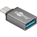 Miniatyrbild 3 av 4: USB-C™/USB-A 3.0 OTG SuperSpeed-adapter för laddningskablar, grå