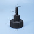 Miniatyrbild 5 av 5: Plasttankslangadapter IBC Trädgårdsslanganslutningsverktyg 12 mm