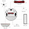 Miniatyrbild 4 av 6: INF Tillbehör till Xiaomi Roborock S5/S6 robotdammsugare 23 delar