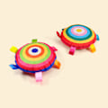 Miniatyrbillede 3 af 5: Plys Frisbee - Dyb Farve Regnbue model 1