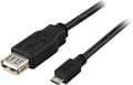 Miniatyrbillede 1 af 3: USB adapter Type A fe - Type Micro-B ma, 0.2m, OTG, black