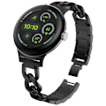 Pikkukuva 1 / 6: Musta ruostumattomasta teräksestä valmistettu ranneke Google Pixel Watch 3 -älykellolle (45 mm)