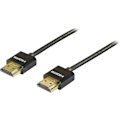 Miniatyrbild 3 av 3: Thin HDMI cable, HDMI High Speed with Ethernet, 1m, black