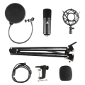 Miniatyrbild 2 av 3: USB Podcasting Mic kit 16mm microphone armmount filter black