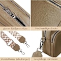 Miniatyrbillede 4 af 6: Crossbody taske skulderrem taske PU læder Sort
