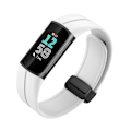 Miniatyrbild 3 av 3: Silikonarmband med magnetiskt spänne för Fitbit Charge 5/6 Vit