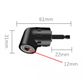 Miniatyrbillede 2 af 5: 105 graders vinklet bitholder magnetisk Sort 1/4 inch