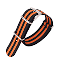 Miniatyrbillede 1 af 3: Erstatningsurrem nylon urrem 24 mm MultiColor