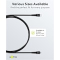 Miniatyrbild 6 av 11: Lightning-USB-C™ supersoft textilkabel med metallkontakter, 0,5 m, svart