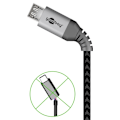 Miniatyrbild 3 av 10: Micro-USB till USB-A textilkabel med metallkontakter 0,5 m