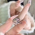 Miniatyrbillede 4 af 5: Rhinestone Ring Hjerte MultiColor