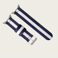 Miniatyrbillede 3 af 4: Flettet nylon urrem til Google Pixel Watch 1/2/3 Blå + hvid