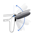 Miniatyrbillede 2 af 5: Polariserede Clip-on Solbriller - Medium Størrelse Spejl Sort