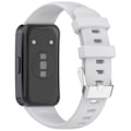 Miniatyrbild 2 av 4: Mjukt silikonarmband för Huawei Band 10/9/8 (metallspänne) Grå