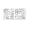 Miniatyrbillede 1 af 3: 5 ark 0,5 tommer sølv Script Alphabet Stickers Dristig