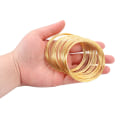 Miniatyrbillede 2 af 8: Hukommelsesstålfjeder, 0,6 mm trådiameter, 100 ringe/pakke, 44 g Guld