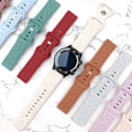 Miniatyrbillede 3 af 3: 22mm silikon urrem til Huawei GT4/3 Samsung Watch Grå