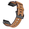Miniatyrbillede 1 af 3: INF Ægte læderurrem til Garmin Fenix 8/7X/7/6/5/965 Brun 22 mm