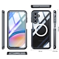 Miniatyrbillede 1 af 8: A56 Mobilcover i 9H Hærdet Glas - 360° Beskyttelse Sort ask