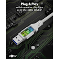 Miniatyrbild 8 av 11: Ethernet-kabel USB-A 3.0 till RJ45, Slim, 7,5 m