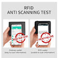 Miniatyrbild 7 av 8: Slimmad RFID-säker Herrplånbok med Myntfack - Plånbok i Äkta Läder med Dragkedja Svart