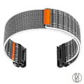 Miniatyrbild 3 av 3: Nylon klockarmband för Garmin Fenix 8/5/6/7X Pro/Epix 935/965 Grå 22 mm