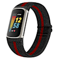 Miniatyrbild 1 av 4: Klockbandsbyte för Fitbit Charge 5/6 Svart+röd