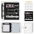Pikkukuva 1 / 4: Money Saving Challenge Binder - Mini Cash Envelope System - 300 dollarin tavoite Musta