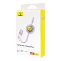 Miniatyrbillede 9 af 10: Ladekabel 3w1 Baseus USB til USB-C, USB-M, Lightning 3,5A, 1,1m (lilla)