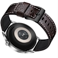 Miniatyrbillede 1 af 4: Rem i ægte læder til Samsung Galaxy Watch 4 Kaffe+sort 24 mm