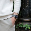 Miniatyrbild 5 av 7: Andningsbar magnetrem för Apple Watch Series 1-9 generationer 42/44/45 mm Grå+orange