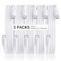 Miniatyrbild 6 av 8: 5-pack CTO C datakablar, 1M PD 60W snabbladdningskablar 5-pack S