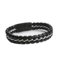 Miniatyrbillede 1 af 5: Armbånd i armbånd i flettet PU-læder til mænd M