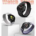 Miniatyrbild 4 av 5: Klockarmband för Samsung Watch 4/5/6 & Huawei GT4 Svart + Blå 20 mm