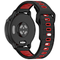 Pikkukuva 4 / 4: Silikoniranneke Garmin Vivoactive 6 -kellolle Musta + punainen