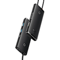Miniatyrbild 11 av 11: Baseus Lite Series Hub 6w1 USB-C till 2x USB 3.0 + USB-C + HDMI + SD/TF (svart)