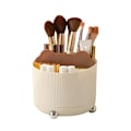 Miniatyrbillede 1 af 4: Roterende makeupbørsteholder i cremet kaffe kaffe