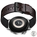 Miniatyrbild 2 av 6: Armband i äkta läder för Samsung Galaxy Watch 4 Kaffe+svart 20 mm