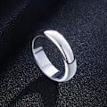 Miniatyrbillede 2 af 5: Simple Design Ring Rustfrit Stål Sølv S