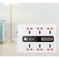 Miniatyrbild 2 av 5: Universal Grenuttag med 6 Uttag, PD20W & QC3.0, och 1-24 Timmar Timer White White