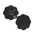 Miniatyrbillede 2 af 3: Sømløse Petal Nipple Covers - Tynde, 2 par Sort