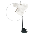 Miniatyrbild 1 av 4: Interactive Cat feather teaser troll-leksak kattfjäderleksak med sugkopp Vit