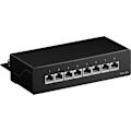 Miniatyrbild 1 av 3: CAT 6a mini-/skrivbordskopplingspanel, 8 portar (1 HE)