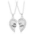 Miniatyrbild 5 av 7: Halsband Best Friends pussel hjärta 2-pack Silver