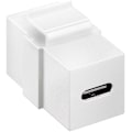 Miniatyrbild 3 av 3: Keystone-modul USB-C™-kontakt, USB 3.2 Gen 2 (10 Gbit/s), vit