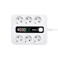 Miniatyrbillede 2 af 4: EU 6-stik, 5 USB-porte, 1 USB-C-port Hvid