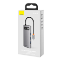 Miniatyrbild 9 av 11: Hub 6in1 Baseus Metal Gleam Series, USB-C till 3x USB 3.0 + HDMI + USB-C PD + Ethernet RJ45