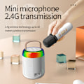 Miniatyrbillede 6 af 11: Y2 Dobbelt Mikrofon Karaoke Maskine Hvid