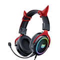 Miniatyrbillede 2 af 2: ONIKUMA X10 gaming hovedtelefoner Sort og rød Demona pinks