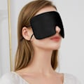 Miniatyrbillede 2 af 3: Oversized silke sovemaske til mænd og kvinder Sort